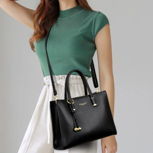 Bolsa transversal de couro genuíno de alta qualidade