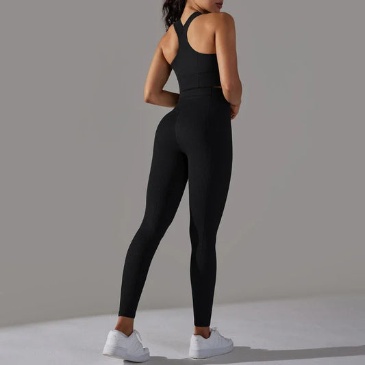 Conjunto de 2 peças para mulheres. Leggings esportivas femininas,